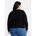 thumbnail image 3 of Terra & Sky Women’s Plus Lightweight Snug Cardigan with Long Sleeves, Sizes 0X-5X, 3 of 5