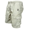 thumbnail image 2 of Shorts Cargo pour Hommes Été Bermuda Cargo Extensible avec Multiples Poches Blanc S, 2 of 3