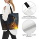 thumbnail image 3 of Fotbe Glowing Snake Dark Forest Bolsa Tote Estética de Lona con Estampado para Mujer - Bolsa Reutilizable de Hombro Casual para Vacaciones, Compras, Trabajo y Gimnasio, 3 of 8