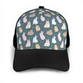 thumbnail image 3 of Yiaed Cute Rabbit Print Baseball Cap Dad Hat Polo Style Plain Blank Adjustable Size, 3 of 5