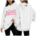 thumbnail image 2 of Mode Décontractée pour Femmes à Manches Longues 2025 Sweat à Capuche Imprimé Chiffres Tunique Française Grande Taille Robe Décontractée Haut Décontracté Sweat à Capuche à Fermeture à Glissière pour Femmes Hiver, 2 of 3