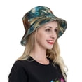thumbnail image 5 of Kdxio Reflective Bucket Hat - Red Blue Dragon Battle Epic Print Bucket Hat for Men,Women, 5 of 6