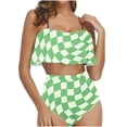 thumbnail image 2 of Pisexur Tankini Swimsuits for Women Tummy Control Two Piece Bathing Suits Ruffled Flounce Tankini Top with High Waisted Bottom Bikini Set, 2 of 6
