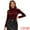 Burgundy, variant on Women's Star Print Round Neck Velvet Blouses XS Black