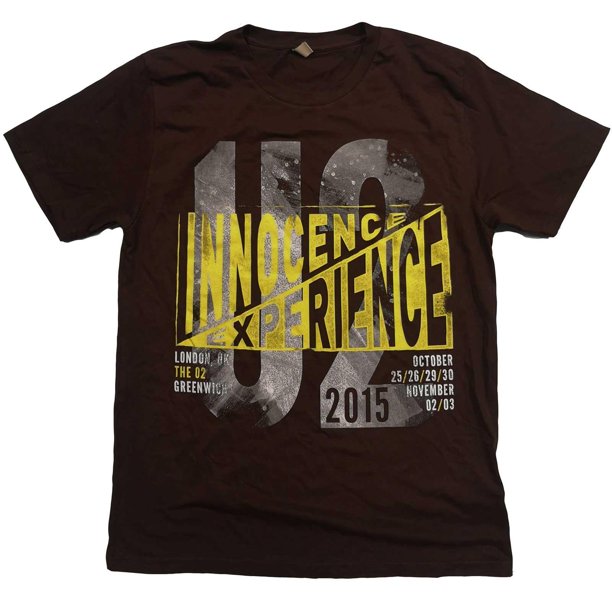 U2 - Camiseta I+E London Event 2015 de Algodón para Adultos Unisex (Marrón)