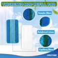 thumbnail image 3 of HLONK 4 Pack Reusable Mop Pads Compatible for Swiffer WetJet Mops Microfiber Wet Jet Pads Mopping Cloths for 1012‘‘ Spray Mop Washable Dry Wet Use for Hardwood Surfaces Floor Refills Pads, 3 of 6