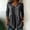 *Black, variant on ClodeEU Women's Striped V Neck 3/4 Sleeve Tunic T-Shirt,Solid Color Casual Summer Top Black,Women's Plus L