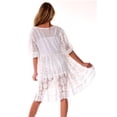 thumbnail image 3 of AZUCAR LADIES 3/4 SLEEVES MINI DRESS - BEACH WEAR - IN (2) COLORS - LCD1736, 3 of 3