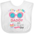 thumbnail image 3 of Inktastic Happy Birthday Daddy Boys or Girls Baby Bib, 3 of 4