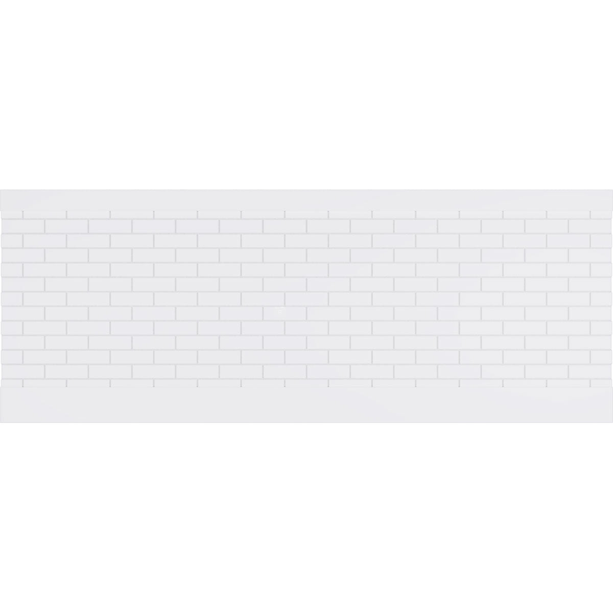 Ekena Millwork 36"H x 94 1/2"W Subway Brick PVC Wainscot Paneling Kit