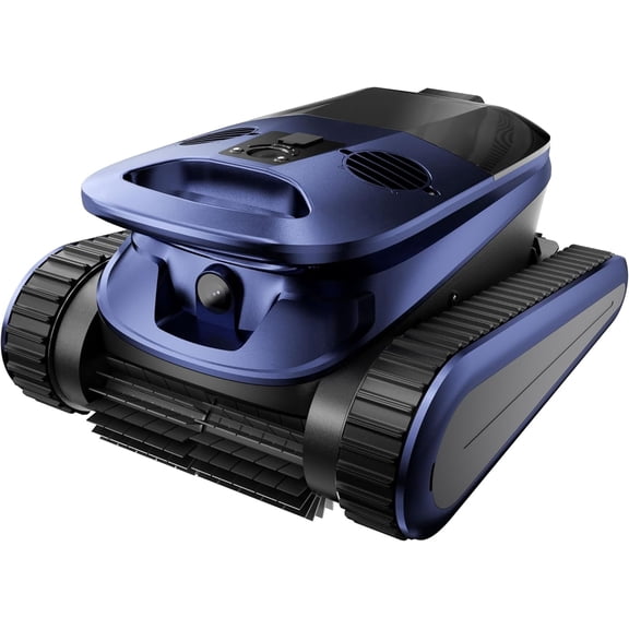 Pool Vacuum Robot - AI Smart Navigation 360 Top-to-Bottom Cleaning 4 Cleaning Modes Over 3.5h Replaceable Battery Design for Inground & Above-Ground Pools up to 3 200 Sq. Ft