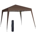 thumbnail image 1 of Outsunny Abri Instantané 8 Pieds x 8 Pieds Pliable pour l'Extérieur avec Sac, Café, 1 of 10