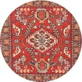 thumbnail image 1 of Ahgly Company Indoor Round Traditional Sunrise Orange Persian Area Rugs, 3' Round, 1 of 6