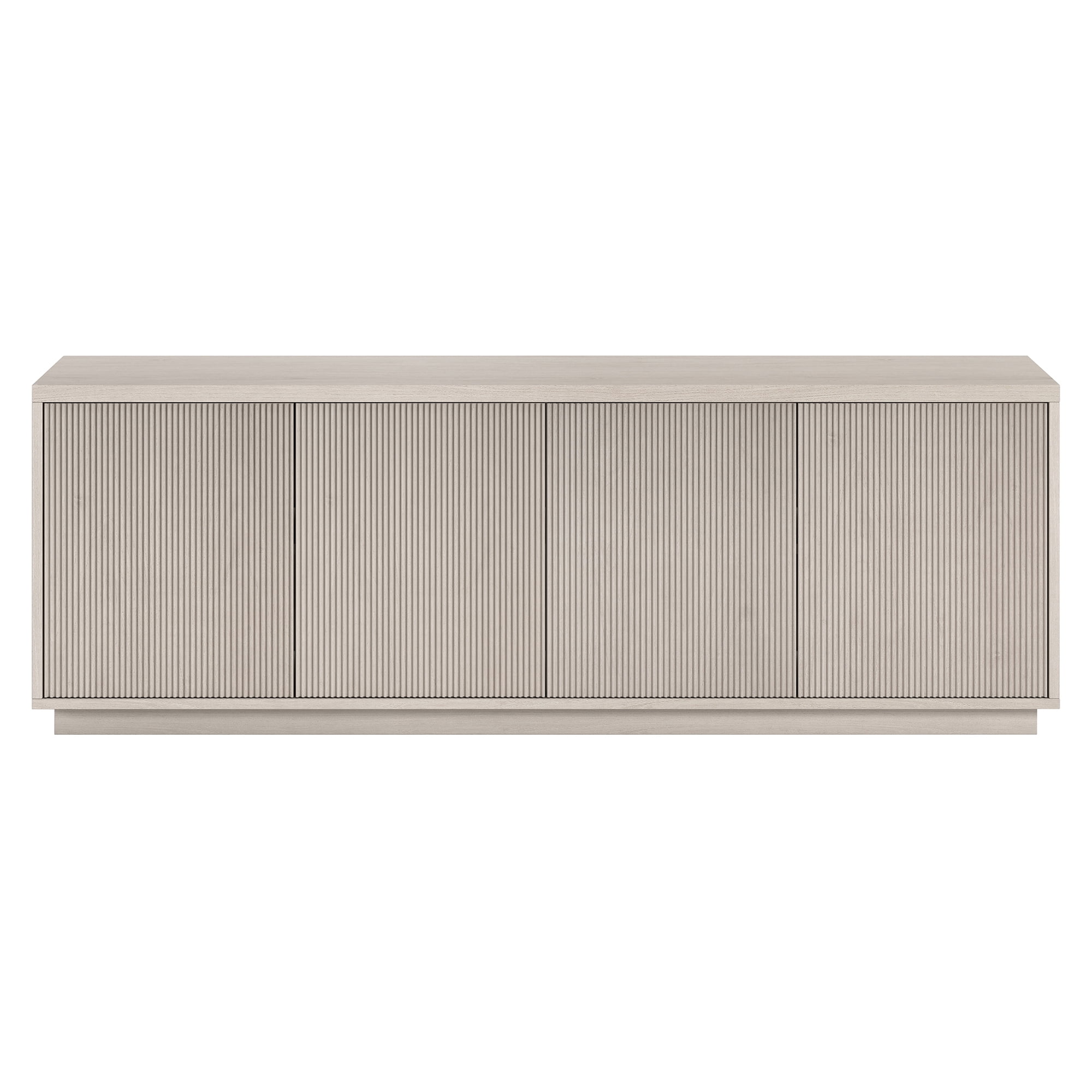 Evelyn&Zoe Hanson Rectangular TV Stand for TV's up to 75", Alder White