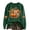 Dark Green, variant on Gunia Plus Size Pumpkin Womens Halloween Sweatshirts Hoodless Sweatshirt Casual Wear Round Neck Long Sleeve Pullover Cozy Stylish Tops Fall Fashion Clothes Red S-3Xl