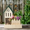 thumbnail image 2 of Navaris Wooden Insect Hotel with Planter Box - 8.7 x 5.9 x 11.4 Inches (22 x 15 x 29 Centimeters) - Wood House Nesting Habitat for Bees, Butterflies, Ladybugs, 2 of 7