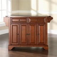 thumbnail image 3 of Pemberly Row Contemporary Wood Kitchen Island in Cherry & Silver, 3 of 7