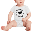 thumbnail image 2 of Newest Member of The Pack Bulldog Dog Funny Baby Jumpsuits Boy Girl, 2 of 5