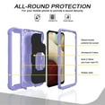 thumbnail image 2 of SaniMore for Samsung Galaxy A12 5G 6.5" Case with Hidden Bracket Rugged Heavy Duty Protective [Hard PC Back + Silicone Bumper] Shokcproof Anti-drop Tri-layer Hybird Shell For Galaxy A12 5G, Purple, 2 of 7