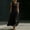 Black, variant on Women's Linen Loose Fit Long Dress with Pockets Casual Summer