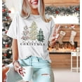 thumbnail image 2 of Christmas Shirt for Women Christmas Tree Graphic T-Shirts Believe Letter Print Tees Holiday Tops, 2 of 7