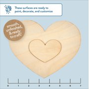 Hello Hobby 7 Wood Shape, Heart