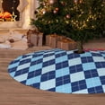 thumbnail image 6 of Sikiie Blue Squares 30-48 inches {designName} Print Christmas Tree Skirt Snowman Xmas Tree Skirt with Edge Christmas Decorations for Holiday Party36", 6 of 7