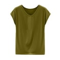 thumbnail image 2 of TODOZO T Shirts for Women Loose Fit Breathable Lightweight Quick Dry Tennis V Neck Tee Tank Top for Women Sleeveless Tops with In Bras Shelf Bra Padded Shirt 2025 Casual Tanks Loose Fit, 2 of 7