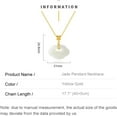 thumbnail image 2 of 14K Gold Jade Pendant Necklace, Blessing Ruyi Jade Necklace, Beautiful Jewelry Gift for Mother, Wife, Girlfriend, 2 of 4