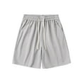 thumbnail image 1 of Styesk Mens Shorts Men Solid Color Casual Fashion Loose Elastic Waist Pockets Exercise Shorts Pants, 1 of 5