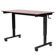 thumbnail image 2 of Luxor 48" Crank Adjustable Stand Up Crank Desk - Dark Walnut Desktop, 2 of 5
