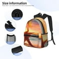 thumbnail image 5 of Gaeub Starfish Sunset Sea Beach School Backpack Waterproof Bookbag for Men Women College High School Bags, 5 of 8