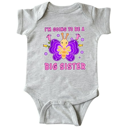 

Inktastic I m Going To Be a Big Sister with Butterfly Gift Baby Girl Bodysuit