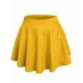 thumbnail image 2 of J. METHOD Women’s Skater Skirt Elastic Waist Casual Mini Flared Swing Pleated Skirts Made in USA NEWSK06 Mustard M, 2 of 6