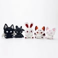 thumbnail image 4 of Soft Polyester Gothic Plush Toys, Dark Fantasy Bunny Fox Cat Demon Creature Stuffed Animals, Cute Sitting Plushies, Halloween Decorations Indoor, Collectible for Bedroom Decor & Holiday Gift Giving-D, 4 of 5