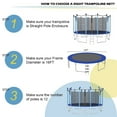 thumbnail image 4 of Gymax Filet de Sécurité de Remplacement pour Trampoline de 16 Pi pour 12 Poteaux, Résistant aux Intempéries, 4 of 10