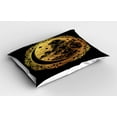 thumbnail image 2 of Ambesonne Tribal Pillow Sham, Occult Art, 26" X 20", Yellow and Black, 2 of 2