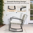 thumbnail image 7 of 3-Piece Outdoor Bistro Set with Glass Coffee Table, Aiho Outdoor Patio Conversation Set with Soft Cushion for Garden, Backyard, Poolside, Balcony - Light Gray, 7 of 7