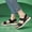 Black, variant on Women's Slip On Comfortable Cushioned Lightweight Sandal Flat