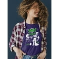 thumbnail image 2 of Space Pizza Invasion Graphic Tee T-shirt Color Women's, 2 of 3