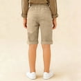 thumbnail image 5 of Cethrio Cotton Linen Shorts for Boy, School Knee Length Elastic Waist Casual Summer Shorts Khaki Size 14-16, 5 of 7