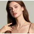 thumbnail image 2 of Solid 925 Sterling Silver Cubic Zirconia Teardrop Pendant Necklace for Women Teens Sparkling Crystal Choker Necklace, 2 of 3