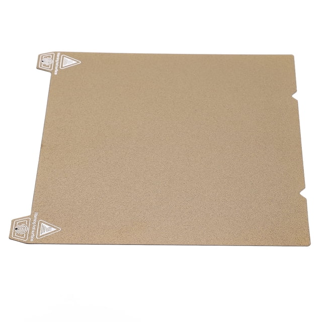 Dual-Sided 235x235mm Spring Steel 3D Printer Build Plate with Textured PEI & Smooth PEO Surfaces - Heat-Resistant (260℃ PEI/80℃ PEO), Flexible Print Removal, Double Handle Design - Compatible with