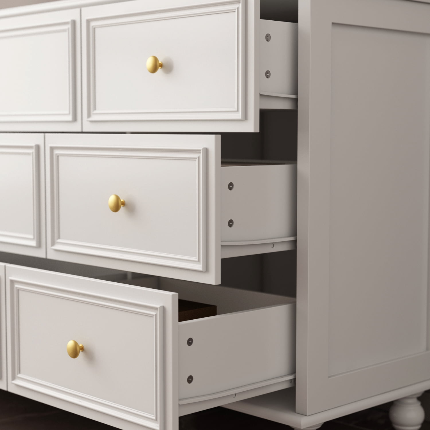 MONSLIPA 9 Drawer Dresser for Bedroom,63" Wide Chest of Drawers Nursery Dresser for Bedroom Living Room White