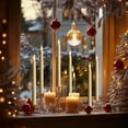 thumbnail image 6 of WYZworks 36 Pack, 11" LED Flameless Ivory Real Wax Taper Flickering Candles Lights, Battery Operated Candlesticks for Holiday Christmas Valentine Menorah Candelabra Home Wedding Window Decor, 6 of 7