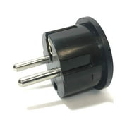 Seven Star Universal Travel Plug Adapters For Europe Black Multi-packs (1 Pack, USA to European - 2 Round Pins - Type E/F, Black)