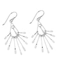 thumbnail image 3 of Stylish Teardrop Cascading Chandelier Sticks Sterling Silver Dangle Earrings, 3 of 5