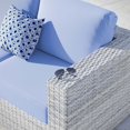 thumbnail image 5 of Lounge Loveseat Sofa, Rattan, Wicker, Light Grey Gray Light Blue, Modern Contemporary Urban Design, Outdoor Patio Balcony Cafe Bistro Garden Furniture Hotel Hospitality, 5 of 8