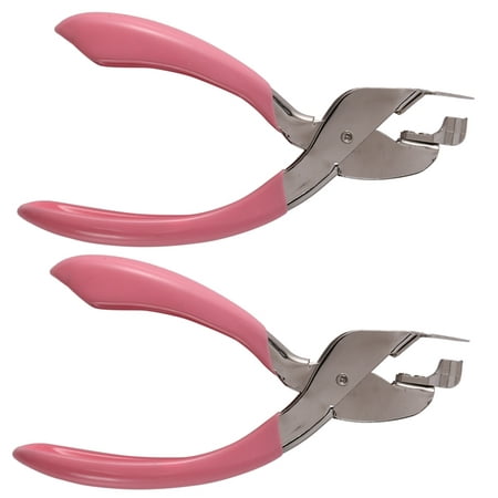 

2X Handheld Staple Remover Opener Spring-loaded Staple Puller for Office School Home Use (Pink)