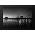 thumbnail image 2 of Highsmith, Carol 24x17 Black Modern Framed Museum Art Print Titled - Santa Monica Pier at Sunset California Black and White, 2 of 5